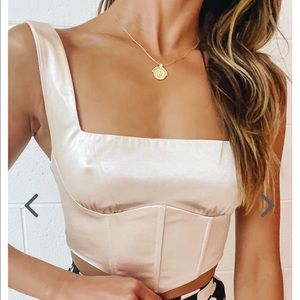 Gold corset top